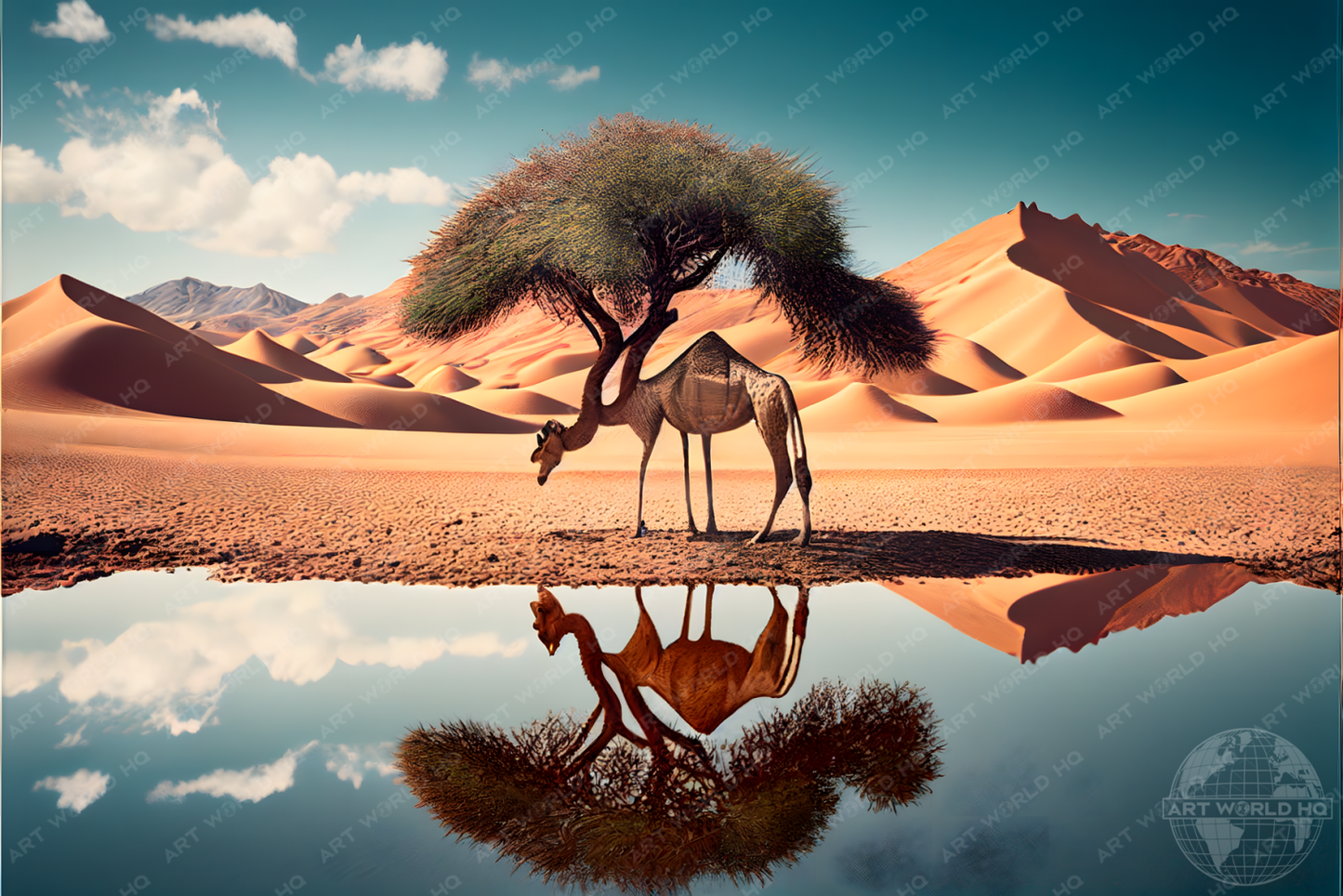 Lonely Oasis: An Abstract Camel