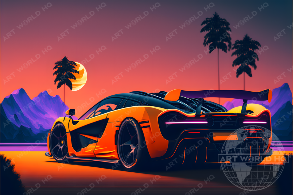 Neon Lit McLaren Senna Statement Artworldhq