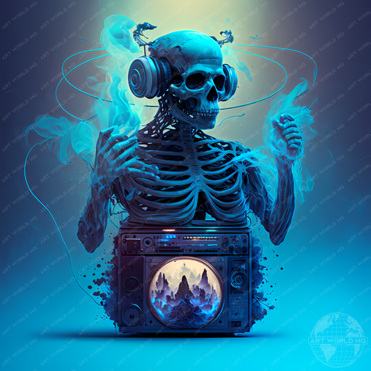 Blue Skeleton DJ