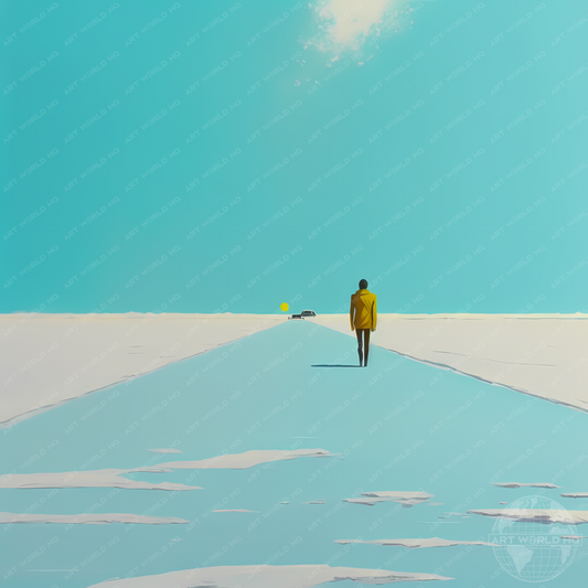 Man Walking Down Street