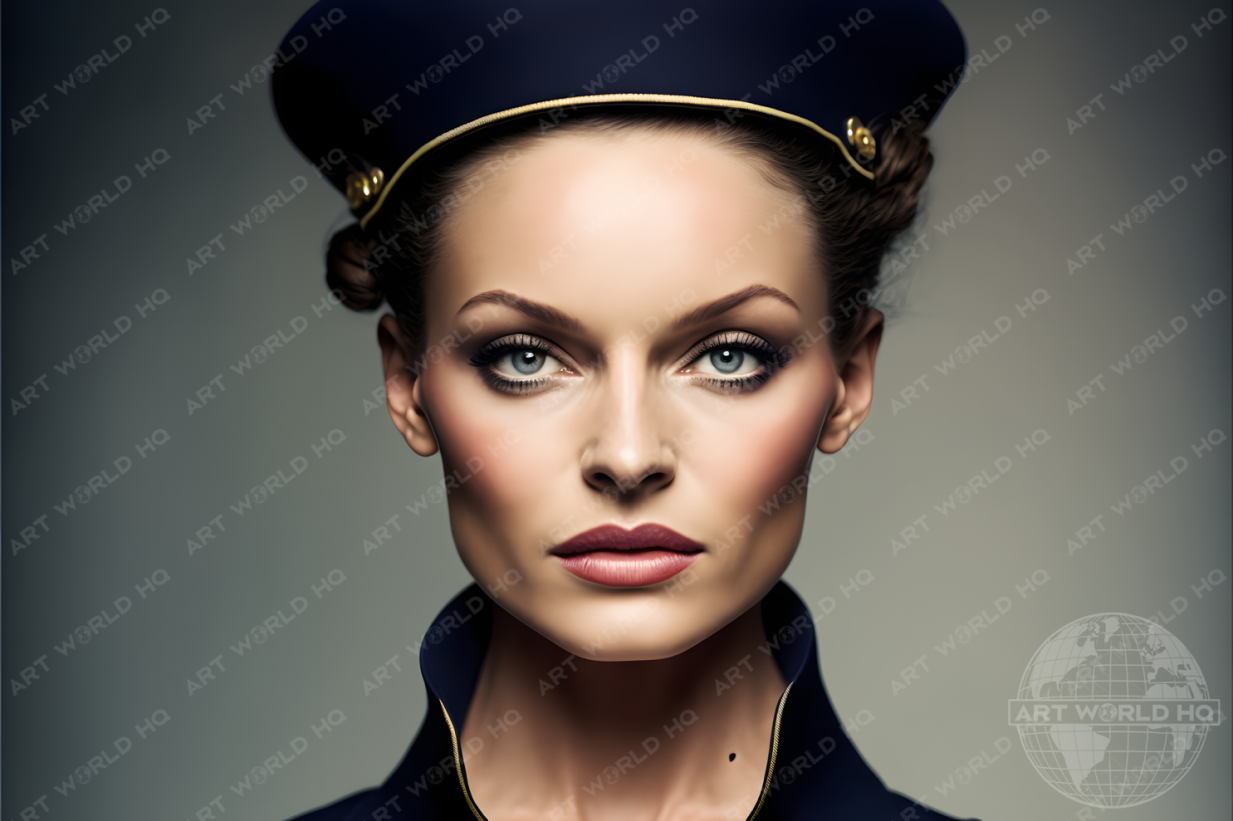 Beautiful Woman in Navy Uniform
