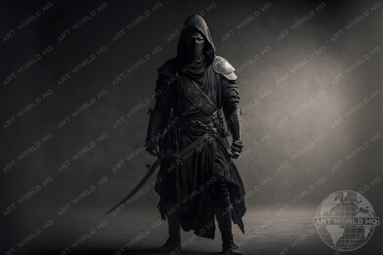 Dark Hooded Ninja