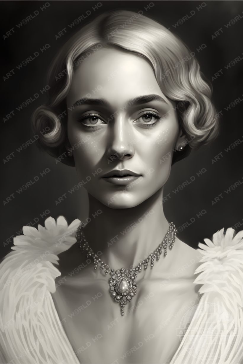 Elegant Beauty in Black and White