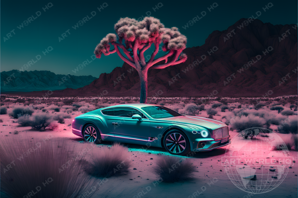 Neon-Lit Bentley Continental GT Dreamscape